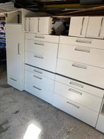 T K  Kookeiland  met hardstenen blad en wandkasten kleur wit, Ophalen, Gebruikt, Wit, Overige typen