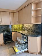 Hoekkeuken beuken hout granieten blad Van Diessen, Ophalen, Gebruikt, Overige kleuren, Hoekkeuken