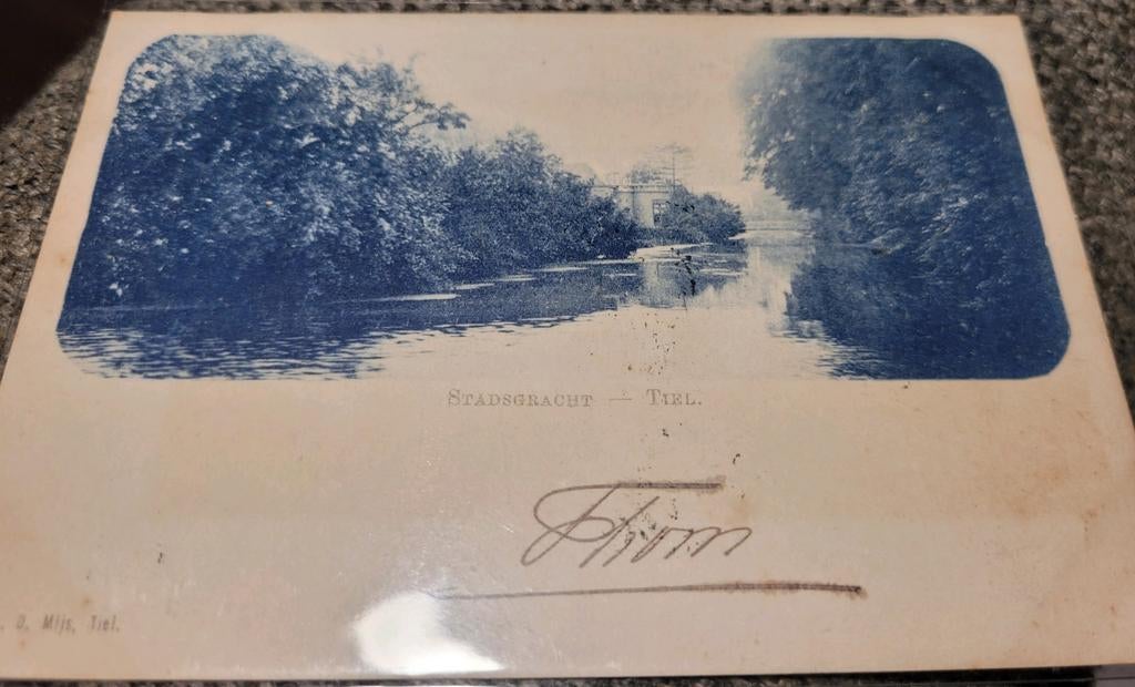 Ansichtkaart Stadsgracht Tiel, Verzamelen, Ansichtkaarten | Nederland, Ophalen of Verzenden, Voor 1920, Gelderland