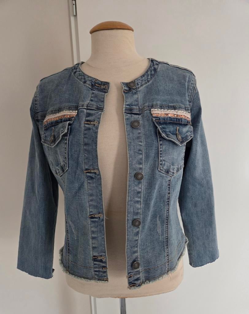 Esqualo spijker jack jas maat 36, Blauw, Esqualo, Ophalen of Verzenden, Zo goed als nieuw