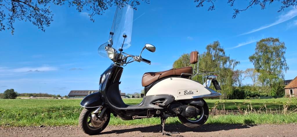 Retro scooter geel kenteken, Ophalen, Gebruikt, Benzine