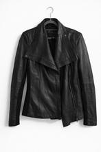 Goosecraft Zwart Leren Bikerjack met Wol - Tijdloos & Stoer, Kleding | Dames, Ophalen of Verzenden, Gedragen, Maat 38/40 (M), Zwart