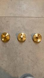 3 haakjes met zuignap goudkleurig voor in de badkamer, Ophalen of Verzenden, Nieuw, Wit