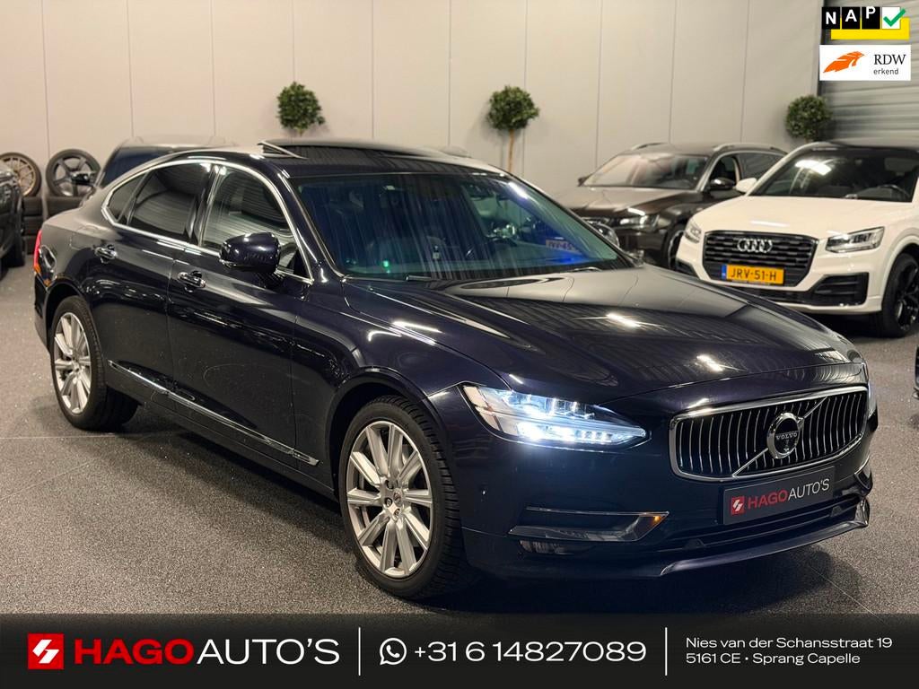 Volvo S90 2.0 D4 Inscription LED/NAVI/SCHUIFDAK/HUD/LEDER/CR, 1969 cc, Blauw, 23 km/l, Bedrijf