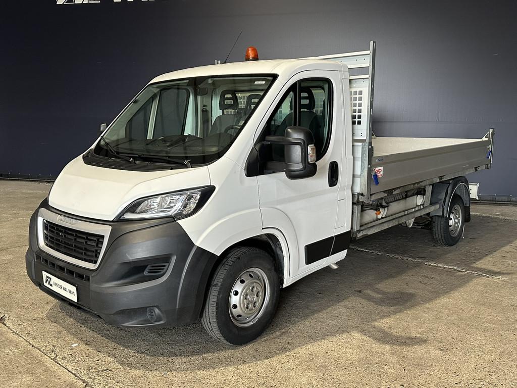Peugeot Boxer 2.2 BlueHDi 140pk Kipper Open Laadbak Euro6 Bi, Voorwielaandrijving, Stof, Gebruikt, Wit