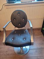 Zwarte kappersstoel met pompfunctie, Ophalen of Verzenden