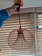 Koperkleurige hanglamp met draadstructuur, Ophalen, Gebruikt, Metaal, Minder dan 50 cm
