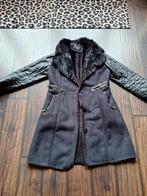 Rino & Pelle zwarte winterjas met fake fur bontkraag, Ophalen of Verzenden