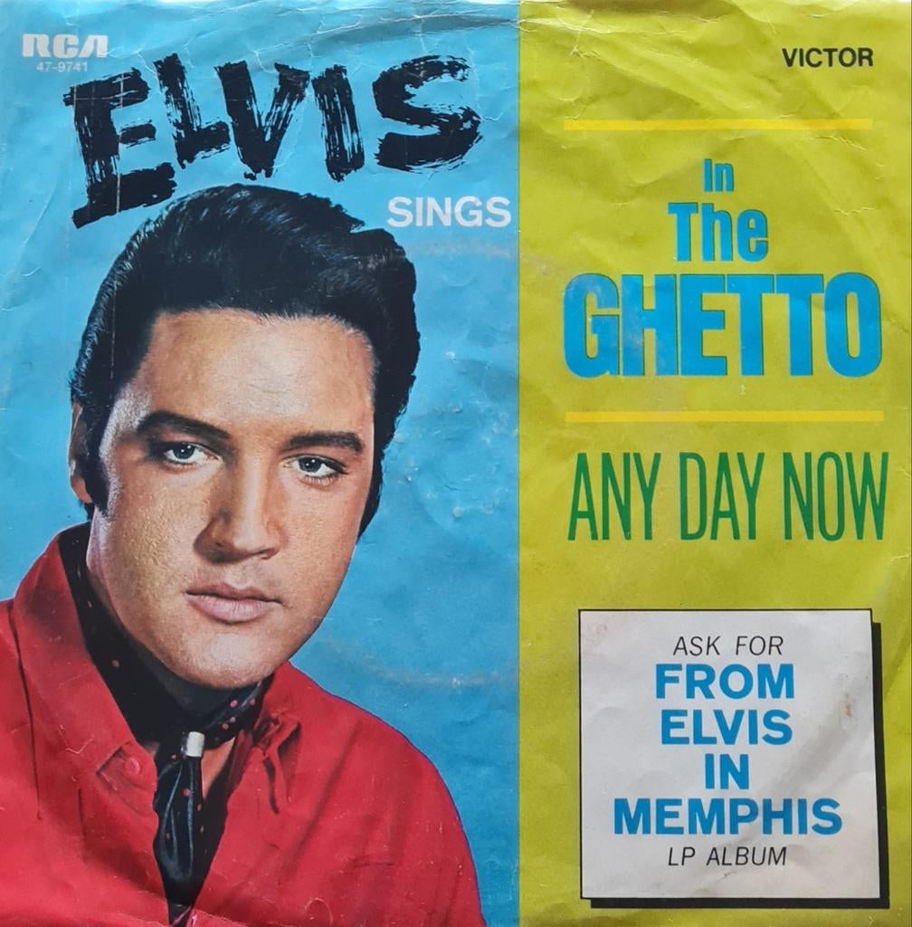 ELVIS PRESLEY  - IN THE GHETTO, Cd's en Dvd's, Vinyl Singles, Ophalen of Verzenden, Gebruikt