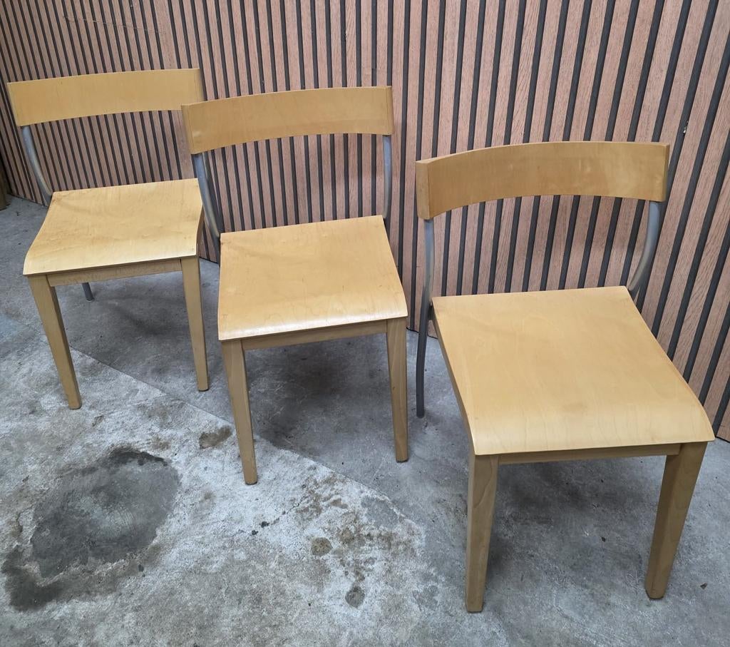 15 x Ikea Nordisk design stoelen Deense houten eetkamerstoel, Ophalen of Verzenden, Zo goed als nieuw, Wit, Eén