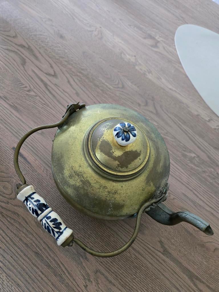 Oude koperen ketel met handvat, Antiek en Kunst, Ophalen