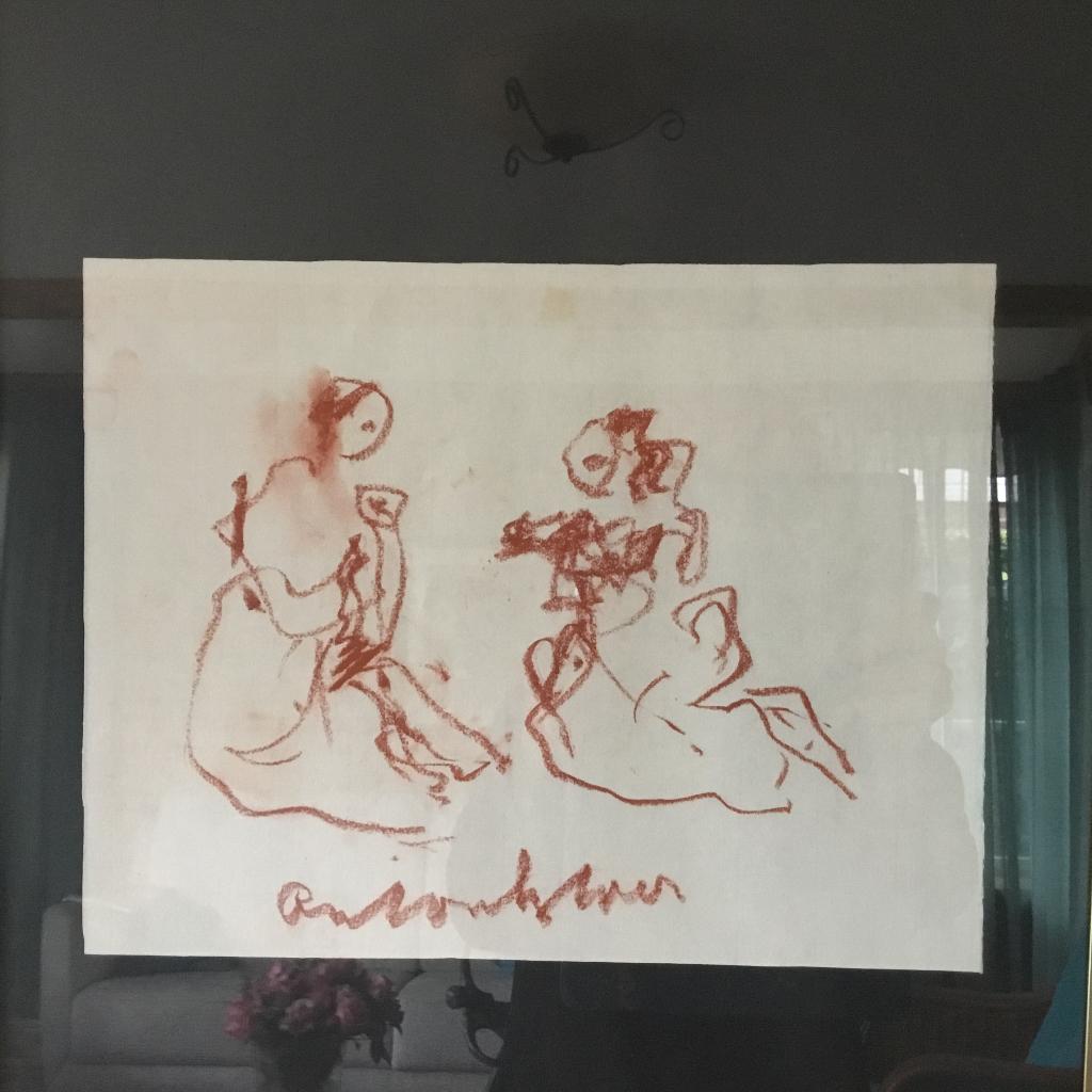 Krijttekening Anton Heyboer, Ophalen