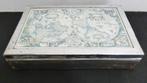 Oud silverplated kistje, doosje met wereld kaart [1301], Ophalen