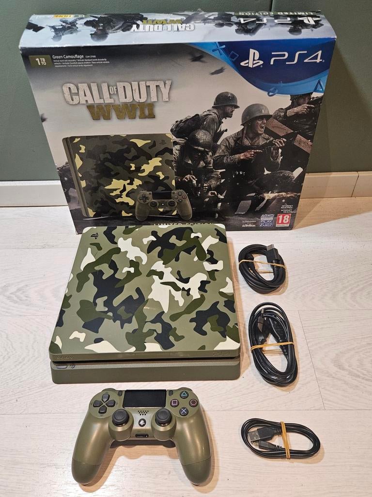 Sony PlayStation 4 Call of Duty WW2 Limited Edition, Ophalen of Verzenden, Zo goed als nieuw, 1 TB, Met 1 controller