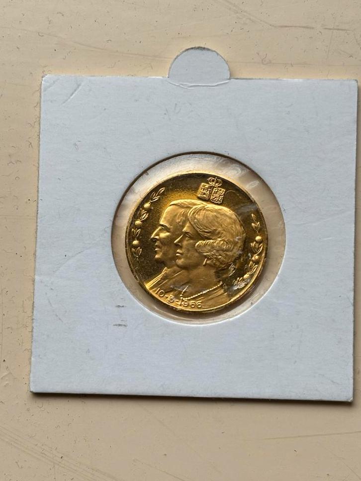 6.988gram 1966 - Huwelijk Juliana & Bernhard, Postzegels en Munten, Munten | Nederland, Losse munt, Overige waardes, Koningin Juliana