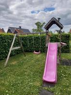 Wickey speeltoestel met glijbaan, houten dak en schommel, Ophalen, Gebruikt, Glijbaan