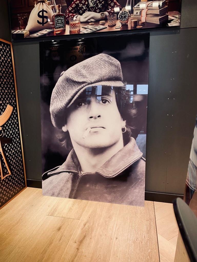 Sylvester Stallone 'Rambo' Kunstwerk 120x80 cm, Ophalen of Verzenden
