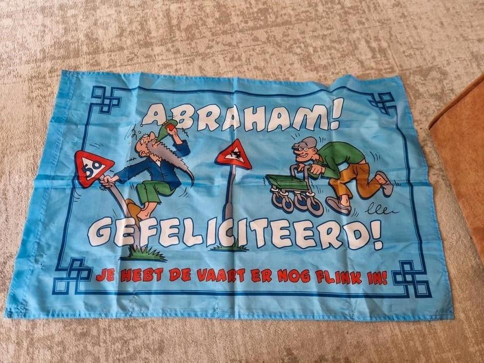 Vlag abraham gefeliciteerd, Ophalen, Gebruikt