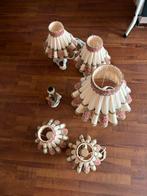 Schemerlampen met nieuwe kapjes, Ophalen, Gebruikt, Beige, Rond