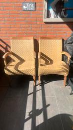 Twee tuinstoelen van teakhout wicker, Ophalen, Gebruikt, Hout