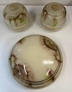 Antieke Art déco glazen lampenkappen, Ophalen