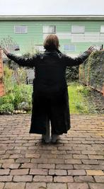 Lange leren jas jaren vijftig vorige eeuw,in redelijke staat, Ophalen, Zwart, Onbekend, Maat 36 (S)