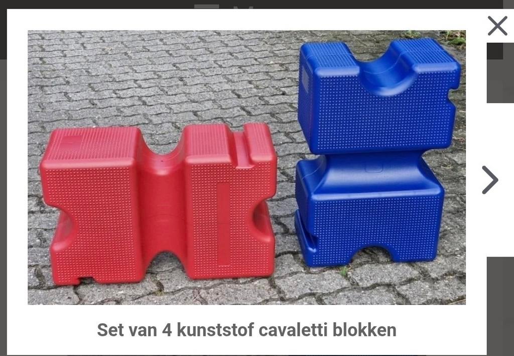 4 Cavaletti Blokken Kunststof Actie Nu €115, Dieren en Toebehoren, Paarden en Pony's | Overige Paardenspullen, Ophalen, Nieuw