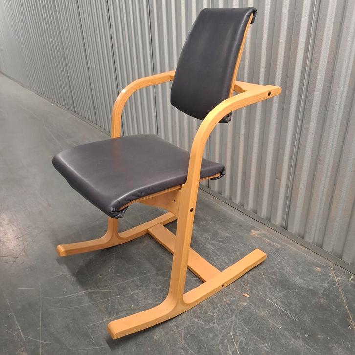 Varier (Stokke) Actulum Vintage Balans stoel bureaustoel, Huis en Inrichting, Stoelen, Eén, Blauw, Ophalen