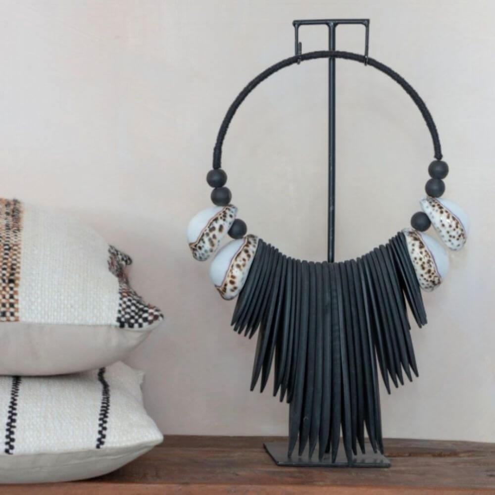 Schelpenketting zwart op standaard sale, 2841bh, Nieuw, Ophalen of Verzenden, Earth