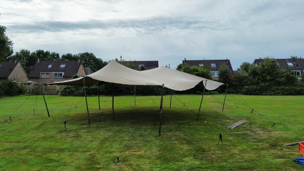 Stretchtent te huur - Flexibele maten 60-160 m2, Tuin en Terras, Partytenten, Ophalen, Gebruikt, Overige typen, 6 meter of meer