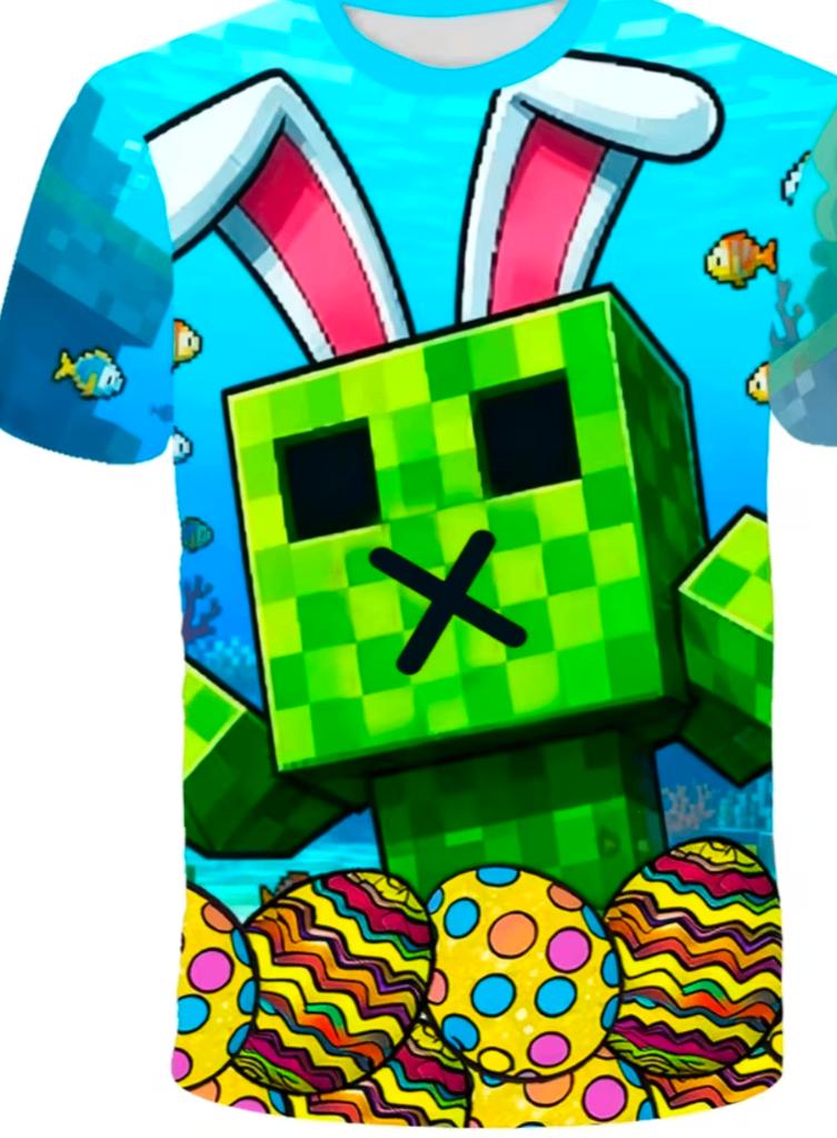 Leuke minecraft shirt pasen, Kinderen en Baby's, Kinderkleding | Overige, Verzenden, Nieuw, Jongen