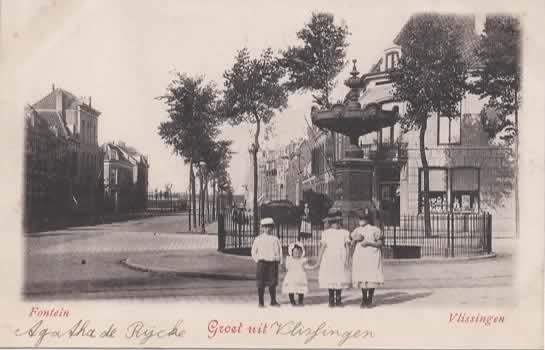 Vlissingen Betje Wolfsplein Fontein, Verzenden, Voor 1920, Gelopen, Zeeland
