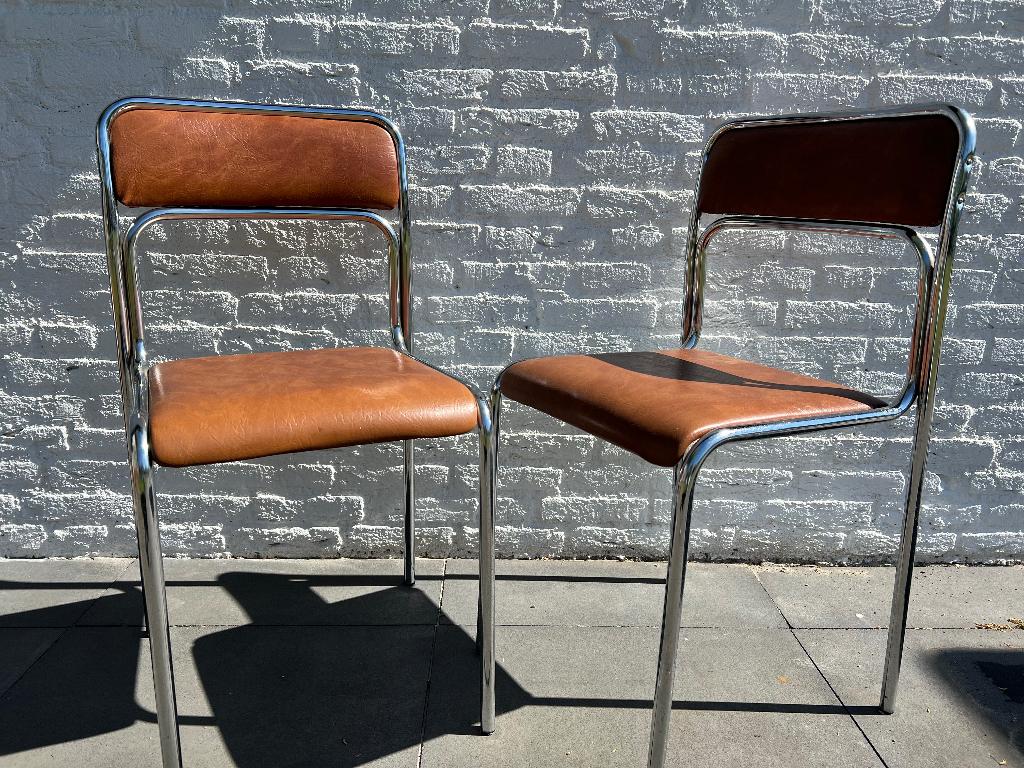 Bauhaus style stoelen 2 stuks, Ophalen, Gebruikt, Overige materialen, Twee