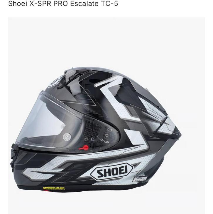 Shoei Spr Pro Escalate TC-5 Zwart/Zilver XS - Zo goed als ni, Motoren, Kleding | Motorhelmen, Heren, Integraalhelm, XS, Shoei