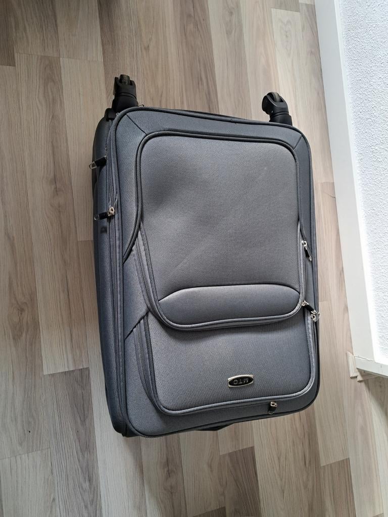 Grijze reiskoffer met wieltjes, Ophalen of Verzenden, Grijs, 30 cm of meer, Wieltjes