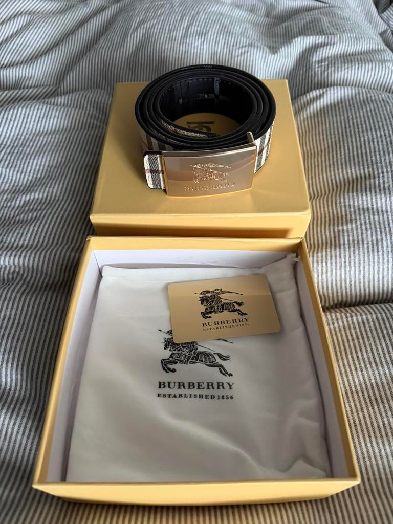 Burberry Revirsible Vintage Leather Riem, Ophalen of Verzenden, Nieuw, Zwart