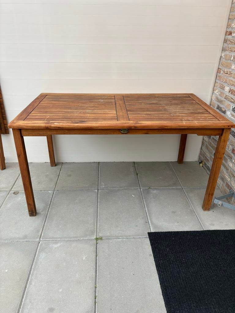 Houten tuintafel - Bois Le Duc Collection, Tuin en Terras, Ophalen, Gebruikt, Rechthoekig, Hout