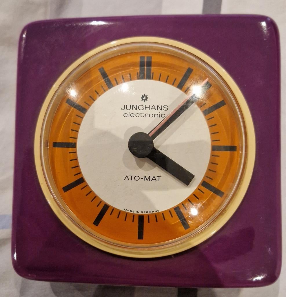 Vintage Junghans keramieken klokje jaren '70, Ophalen of Verzenden