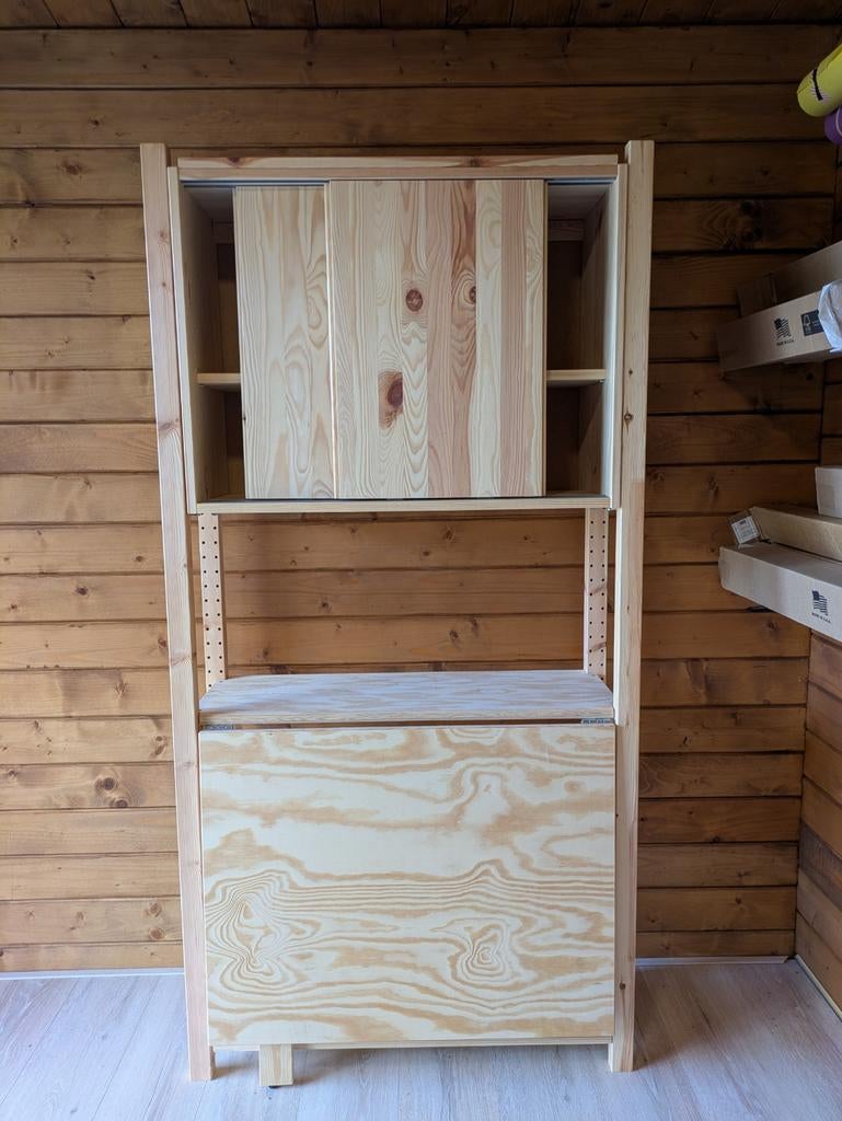 Ikea Ivar kast met opklapbare tafel - Zo goed als nieuw, Ophalen of Verzenden, Zo goed als nieuw