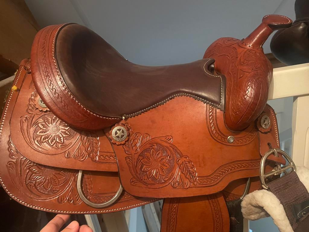 Nieuw 13 inch pony westernzadel incl singel, Dieren en Toebehoren, Ophalen of Verzenden, Zo goed als nieuw