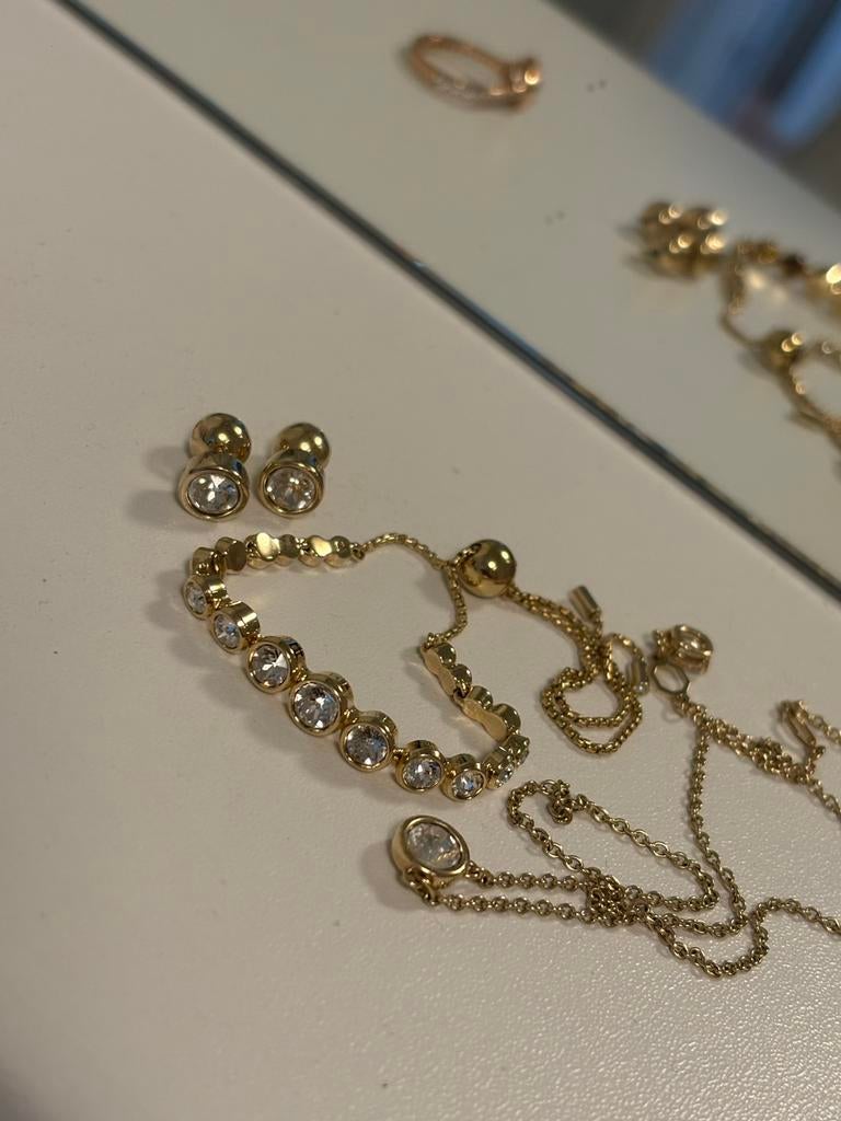 Originele Swarovski set - zo goed als nieuw, Met kristal, Overige materialen, Ophalen of Verzenden, Zo goed als nieuw