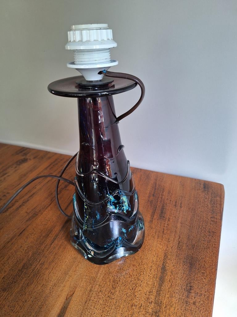 Tafellamp met glazenvoet van Mdina, Ophalen of Verzenden, Glas, Minder dan 50 cm