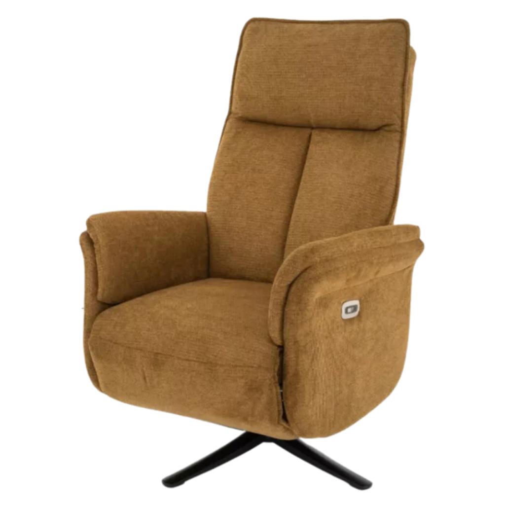 Relaxfauteuil Paris met een of dubbele motor, Gebruikt, Minder dan 75 cm, Ophalen of Verzenden, Stof