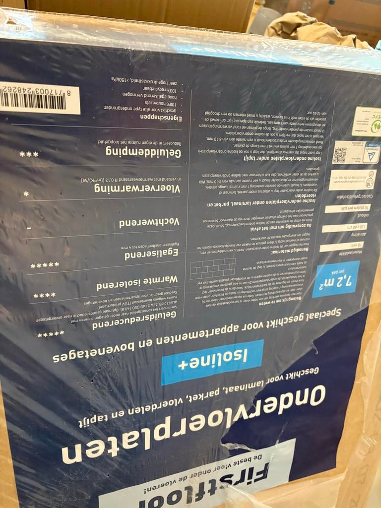 Isoline+ Ondervloerplaten - Geluidsreducerend & Isolerend, 30 cm of meer, 50 tot 150 cm, Overige typen, Nieuw