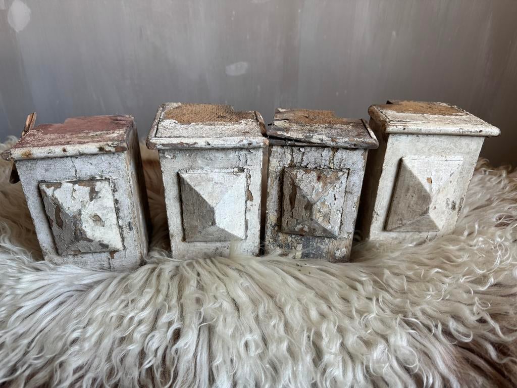 Oude houten consoles steunen brocante, Ophalen of Verzenden