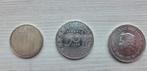 Zilveren munten: 10€ 2004, 50 gulden 1987, 10 gulden 1970, Postzegels en Munten, Munten | Nederland, Ophalen