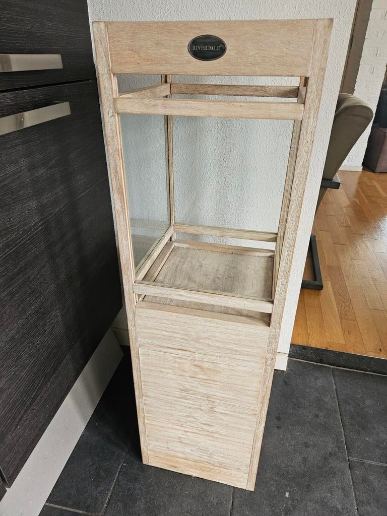 Riverdale Windlicht Hout 30x30x100 cm, Huis en Inrichting, Hout, Gebruikt, Beige, Ophalen of Verzenden