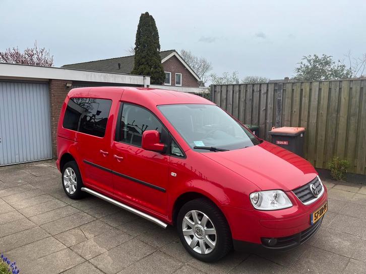 Volkswagen Caddy 1.6 Life 75KW Combi 2007 Rood, Auto's, Bestelauto's, Particulier, Volkswagen, Benzine, D, Handgeschakeld, Origineel Nederlands