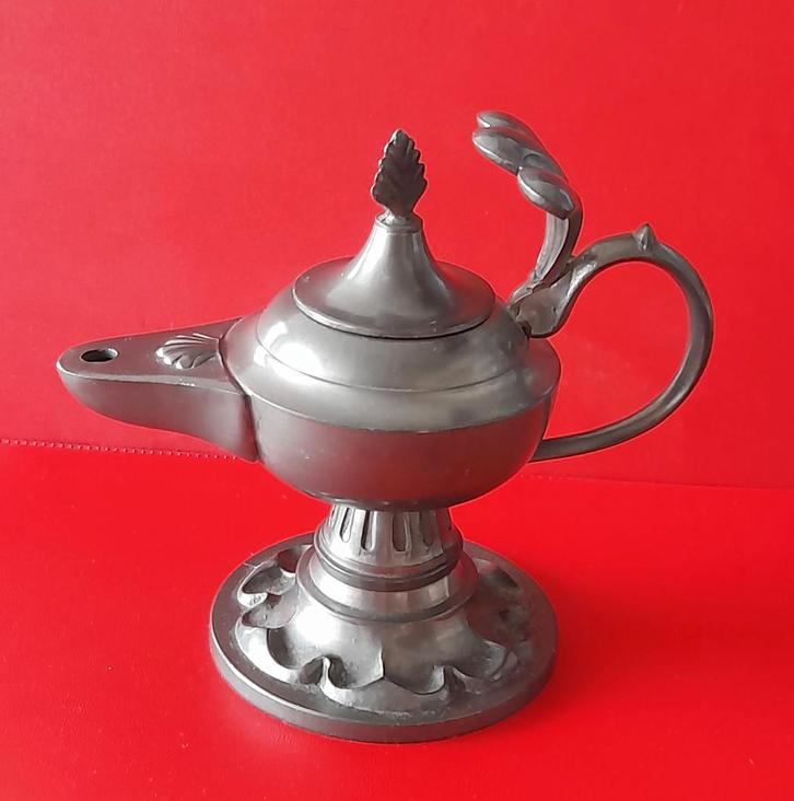 Olielampje tin leuk model, Antiek en Kunst, Curiosa en Brocante, Ophalen of Verzenden