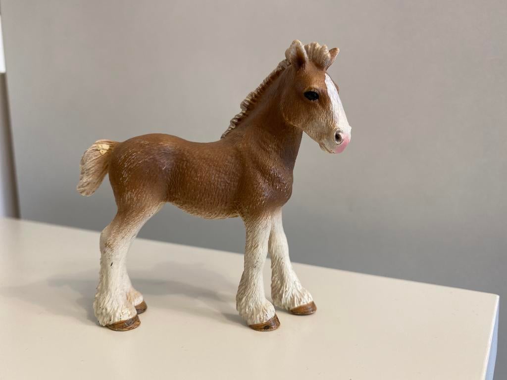 Schleich Clydesdale Veulen ~ 13671, Ophalen of Verzenden, Zo goed als nieuw, Paard, Beeldje of Figuurtje